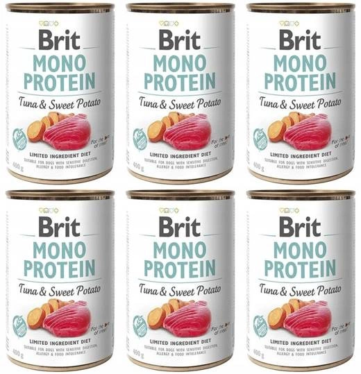 ZESTAW Brit Mono Protein Tuna&Sweet Potato 6x400g