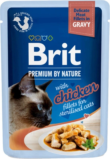 Brit Cat Premium Sterilised Gravy fillets with Chicken 85g