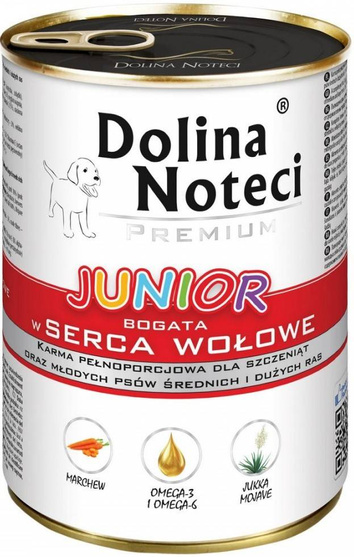 Dolina Noteci Junior Serca Wołowe 400g