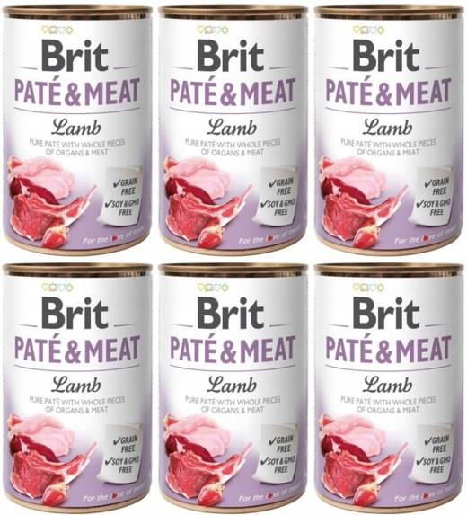ZESTAW Brit Pate & Meat Lamb 6x400g