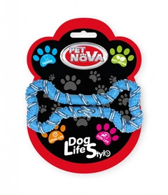 Pet Nova Gumowa kość owinięta sznurem 20cm