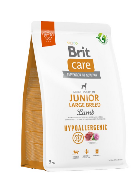 Brit Care Hypoallergenic Junior Large Breed, jagnięcina 3kg