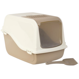 BERGAMO TOALETA ARIEL MOCACCINO 57x39x38cm, łopatka i filtr węglowy w zestawie