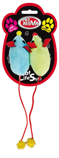 Pet Nova Zestaw 2 myszki pluszowe 8x4cm