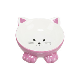 Trixie Miska ceramiczna, dla kota, w kształcie kota, różne kolory, 0.15 l/o 14 cm, wysoka