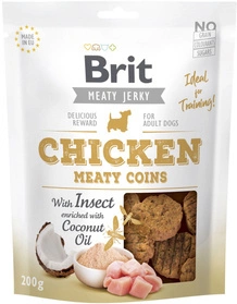 Brit Jerky Snack Chicken Meaty Coins with Insect 200g