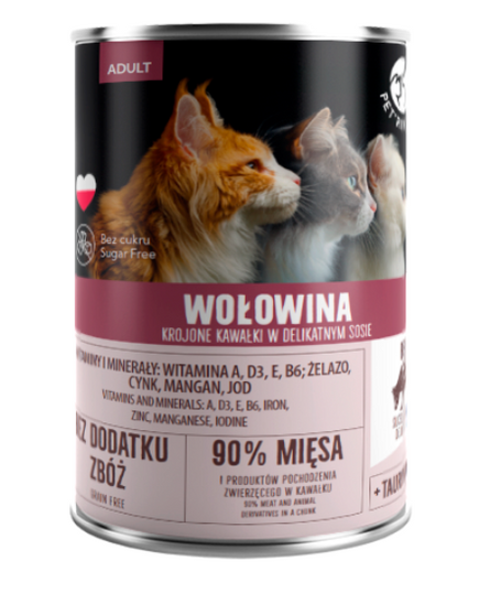 Pet Republic Wołowina, krojone kawałki w delikatnym sosie, 400g.