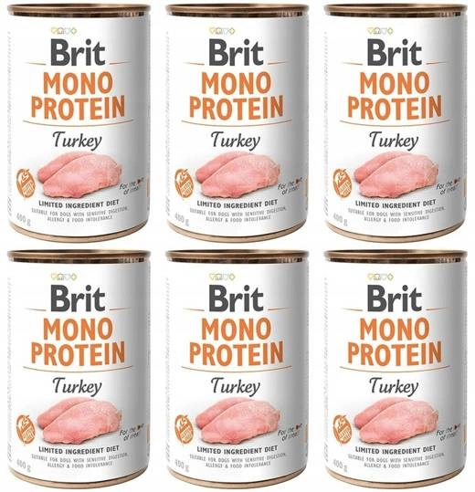 ZESTAW Brit Mono Protein Turkey 6x400g