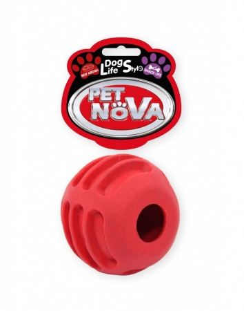 Pet Nova Piłka na przysmaki czerwona 6cm
