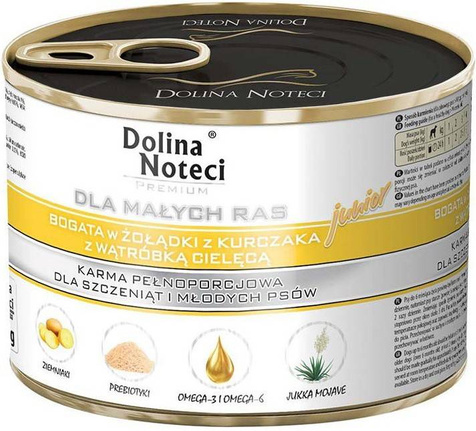 Dolina Noteci Junior Żołądki Kurczaka+Wątróbka Cielęca 185g