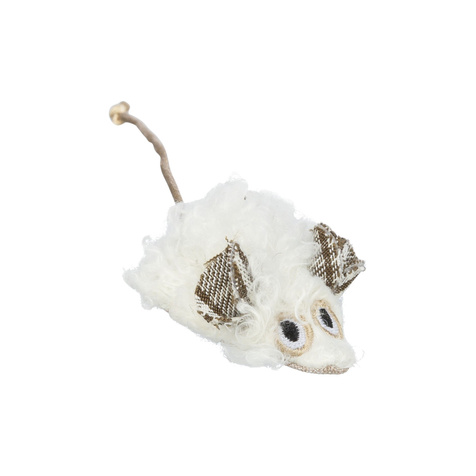 Trixie Zestaw myszek, dla kota, plusz/poliester, 8 cm, z kocimiętką