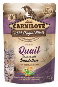 Carnilove Cat Quail & Dendelion Sterilized 85g saszetka