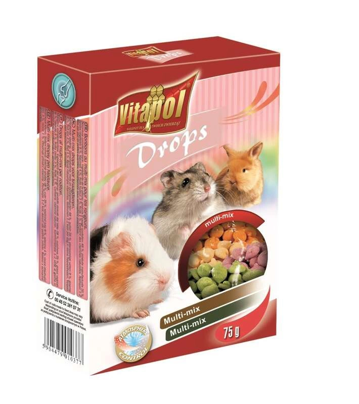 Vitapol Dropsy dla gryzoni mix 75g