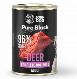 John Dog Pure Black Jeleń 400g