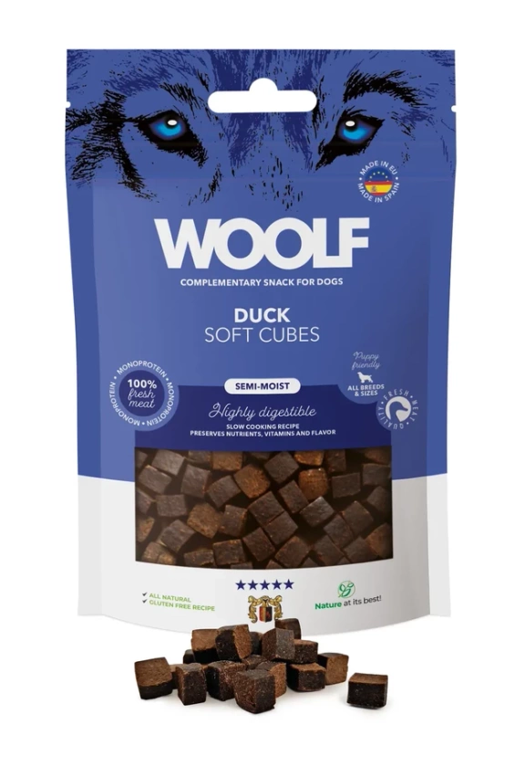 Woolf Soft Cubes - Monoprotein Duck 100g