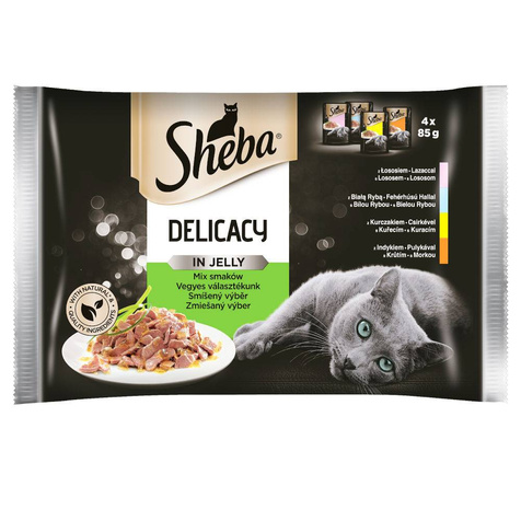 Sheba Delicacy Kolekcja Smaków Drobiowych w galaretce 4x85g