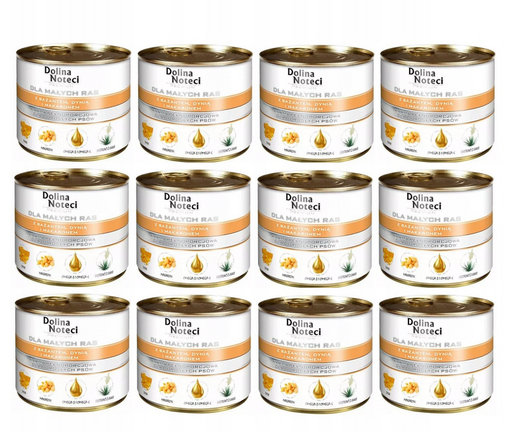 ZESTAW 12x185g Dolina Noteci Małe Rasy - Bażant, Dynia i Makaron 