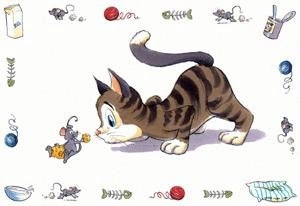 Trixie Podkładka pod miskę Kot 44x28 cm