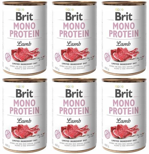 ZESTAW Brit Mono Protein Lamb 6x400g