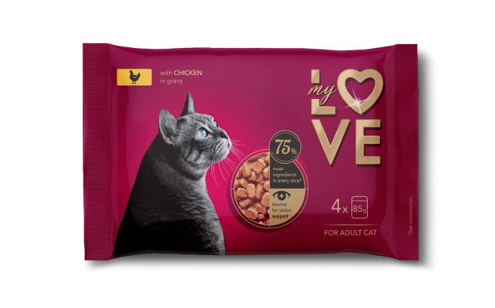 My Love – karma mokra dla kota kurczak w sosie (4x85 g)