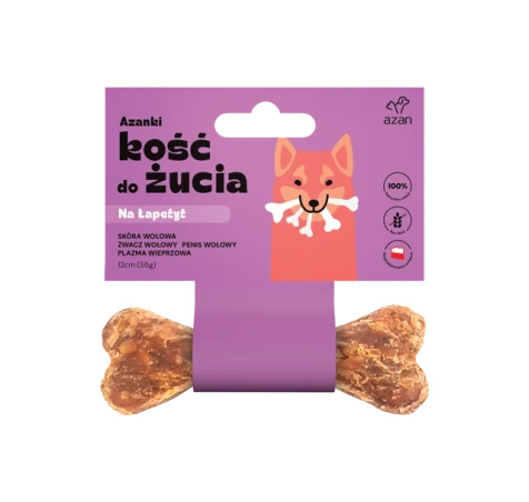 Kość do żucia dla psa Na Łapetyt 12cm Azanki