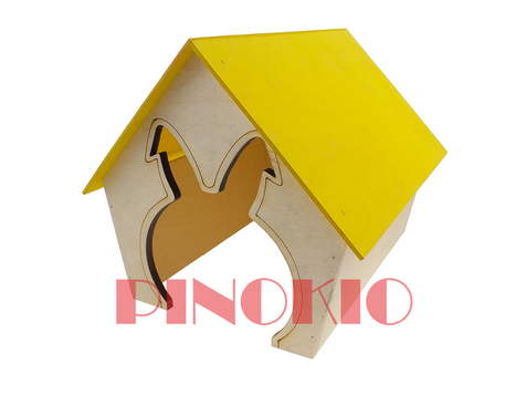 Pinokio drewniany domek dla królika MAŁY 25 x 29,5 x 23 cm 