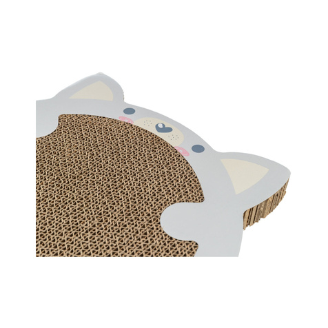 Trixie Junior, drapak kartonowy, dla kota, w kształcie chomika, jasnoszary, 31 × 2.5 × 32.5 cm, z kocimiętką