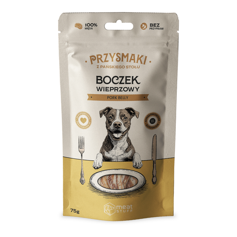 Meat Stuff przysmaki "z pańskiego stołu" Boczek wieprzowy - 75g g