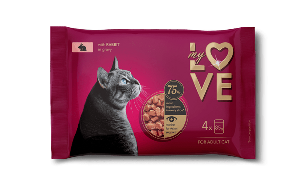 My Love – karma mokra dla kota z królikiem w sosie (4x85 g)