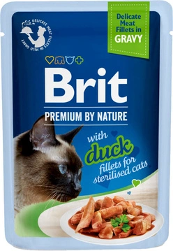 Brit Cat Premium Sterilised Gravy fillets with Duck 85g