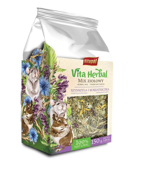 Vitapol Vita Herbal Mix ziołowy dla szynszyli i koszatniczek 150 g