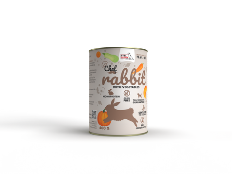 Syta Micha Mokra karma dla psa Królik z warzywami 400g