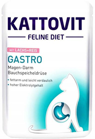 Kattovit Gastro Łosoś+Ryż 85g