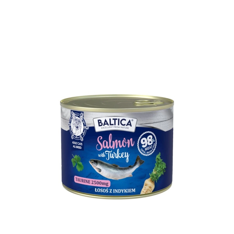 Baltica Excellent Salmon with Turkey 185 g – mokra karma dla kota dorosłego