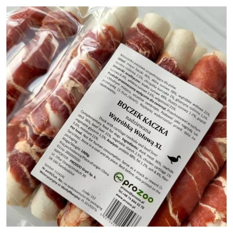 Prozoo XL Boczek Kaczka nadziewany Wątróbką Wołową 14cm 1kg