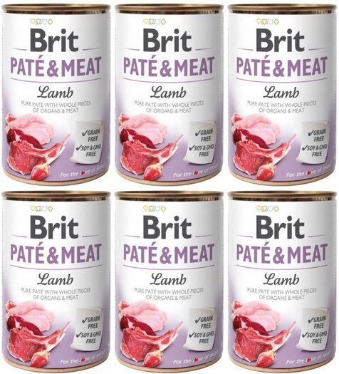ZESTAW Brit Pate & Meat Lamb 6x400g