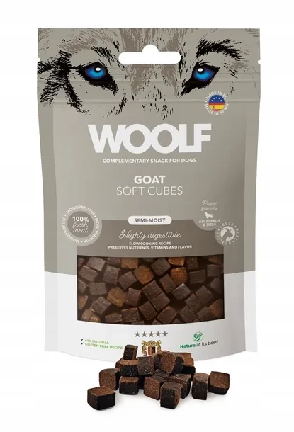 Woolf Soft Cubes - Monoprotein Goat 100g