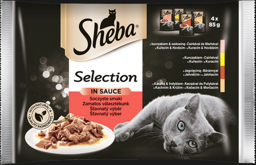 Sheba Selection Kolekcja Soczystych Smaków w sosie 4x85g