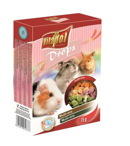 Vitapol Dropsy dla gryzoni mix 75g