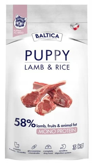 Karma Baltica Puppy dla szczeniąt wszystkich ras z jagnięciną i ryżem 3kg