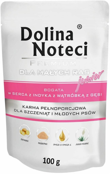 Dolina Noteci Junior Małe Rasy Serca indyka+Wątróbka Gęsi 100g