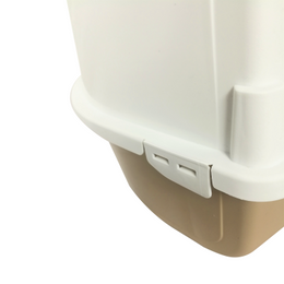 BERGAMO TOALETA NAROŻNA ARIEL MOCCACCINO 48x58x38cm, filtr węglowy i łopatka w zestawie