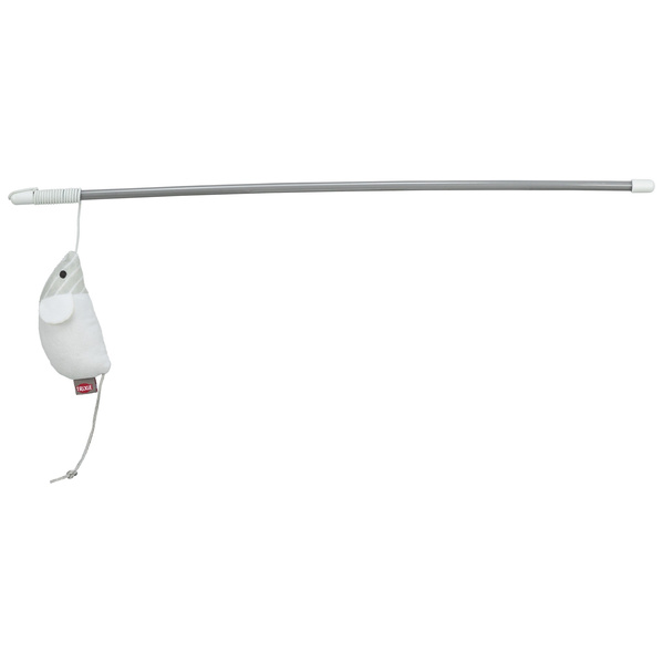TRIVIE Wędka z myszką, zabawka, dla kota, plastik/plusz, 46 cm, z kocimiętką
