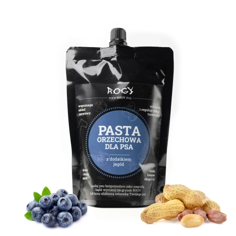 Rogy pasta orzechowa z dodatkiem jagód 300g