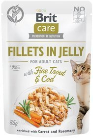 Brit Care Cat Fillet in Jelly Trout & Cod 85g