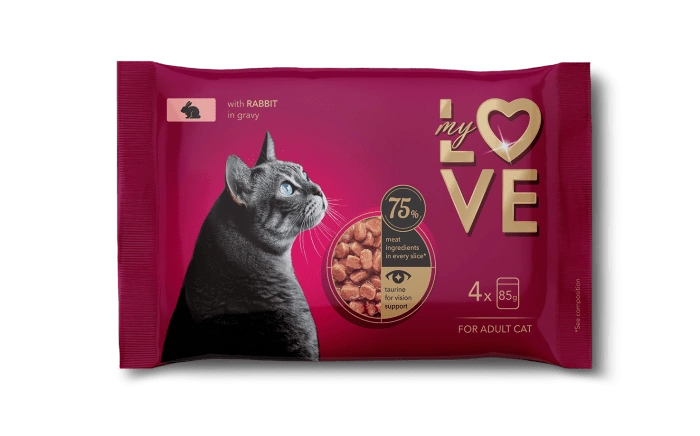 My Love – karma mokra dla kota z królikiem w sosie (4x85 g)