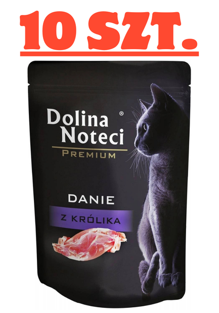 Zestaw 10 x 85g Dolina Noteci dla kota danie z królikiem