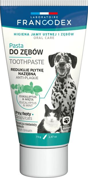 FRANCODEX Pasta do zębów dla psów i kotów 70 g