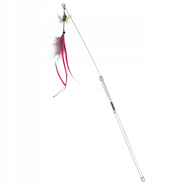 Yarro Wędka teleskopowa z motylkiem różowa