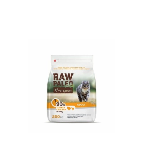 !!! TERMIN DO 26.11.2024 !!! VetExpert Raw Paleo  Adult Turkey Chicken 250g 